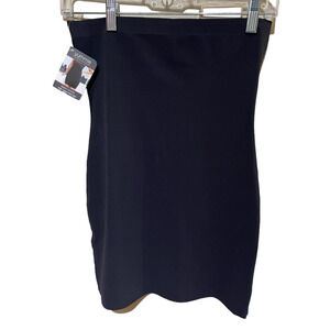 Yummie By Heather Thompson Women's Yulia High-Waist Skirt Slip-Black-L-NWT